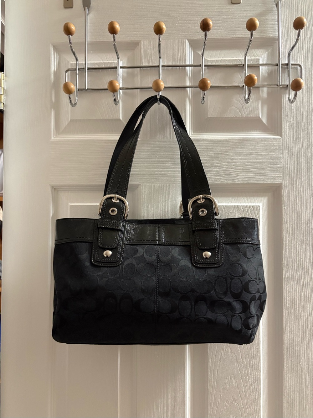 Coach Black Signature Shoulder Bag - Picture 2 of 3